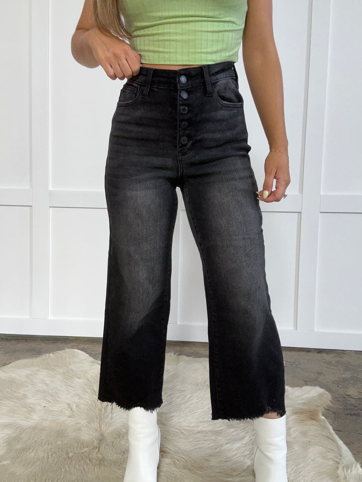 Rowan Judy Blue High Waist Button Fly Jeans