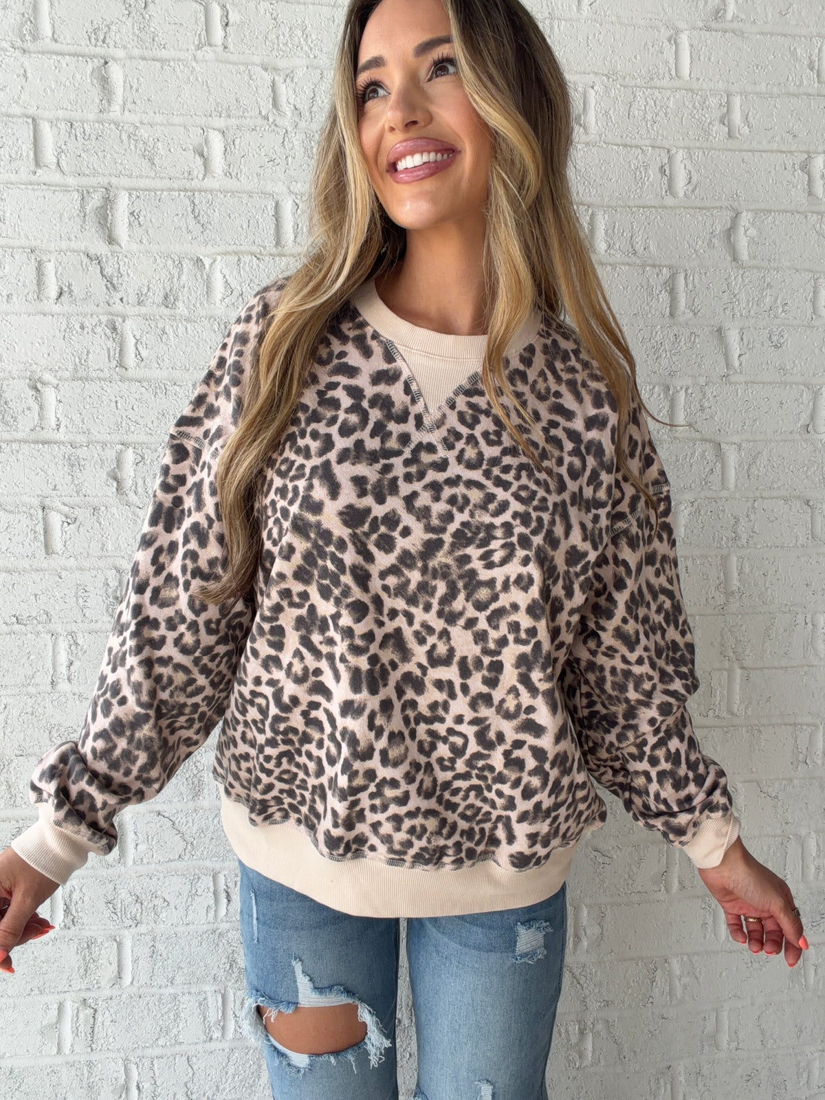 Frankie Leopard Knit Long Sleeve