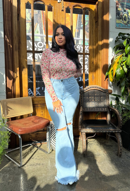 Buy our "Farrah Denim Distressed High Waisted Flares - Light Wash" online – Willow Boutique Clothing. Shop stylish Farrah Denim Distressed High Waisted Flares - Light Wash today.
