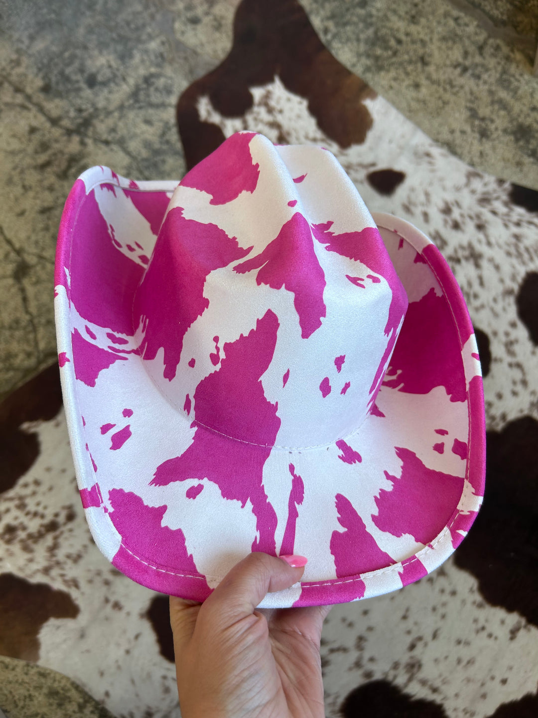 Take Me To The Rodeo Cowprint Cowboy Hat