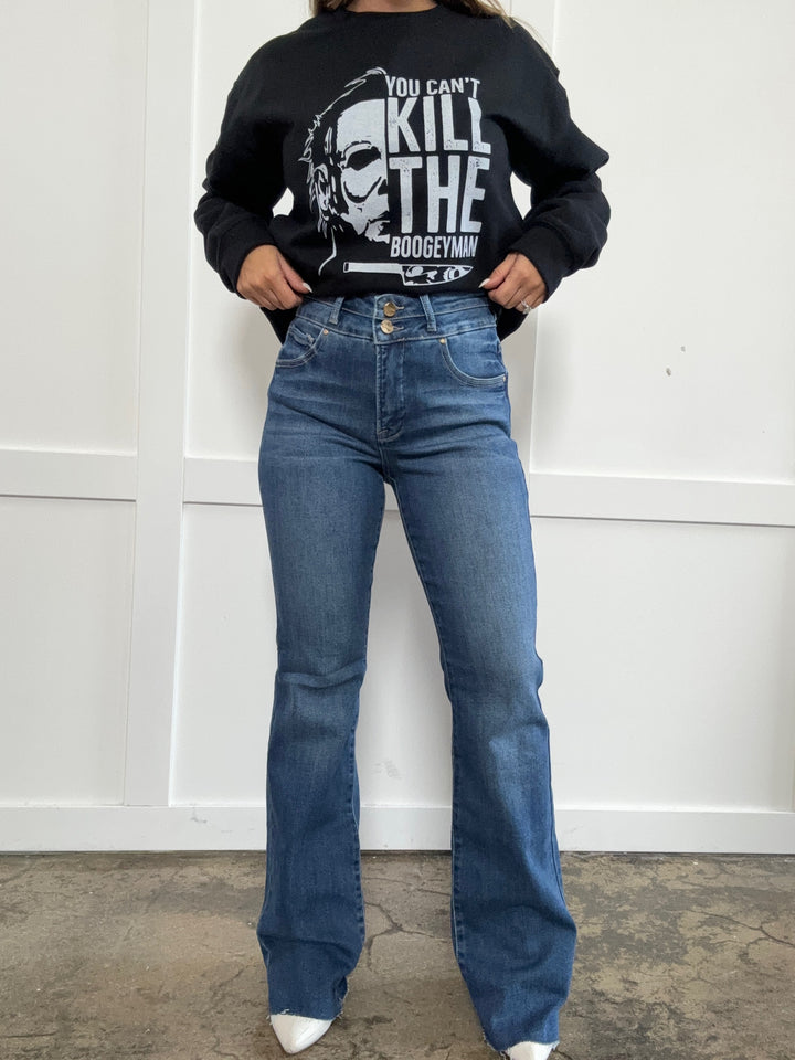 Kathy Tummy Control High Rise Bootcut Double Waist Jeans