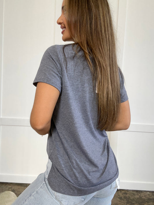 Buy our "Renee Round Neck Short Sleeve T-Shirt" online – Willow Boutique Clothing. Shop stylish Renee Round Neck Short Sleeve T-Shirt today.