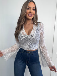 PREORDER: Josephine Flare Sleeve Lace Top
