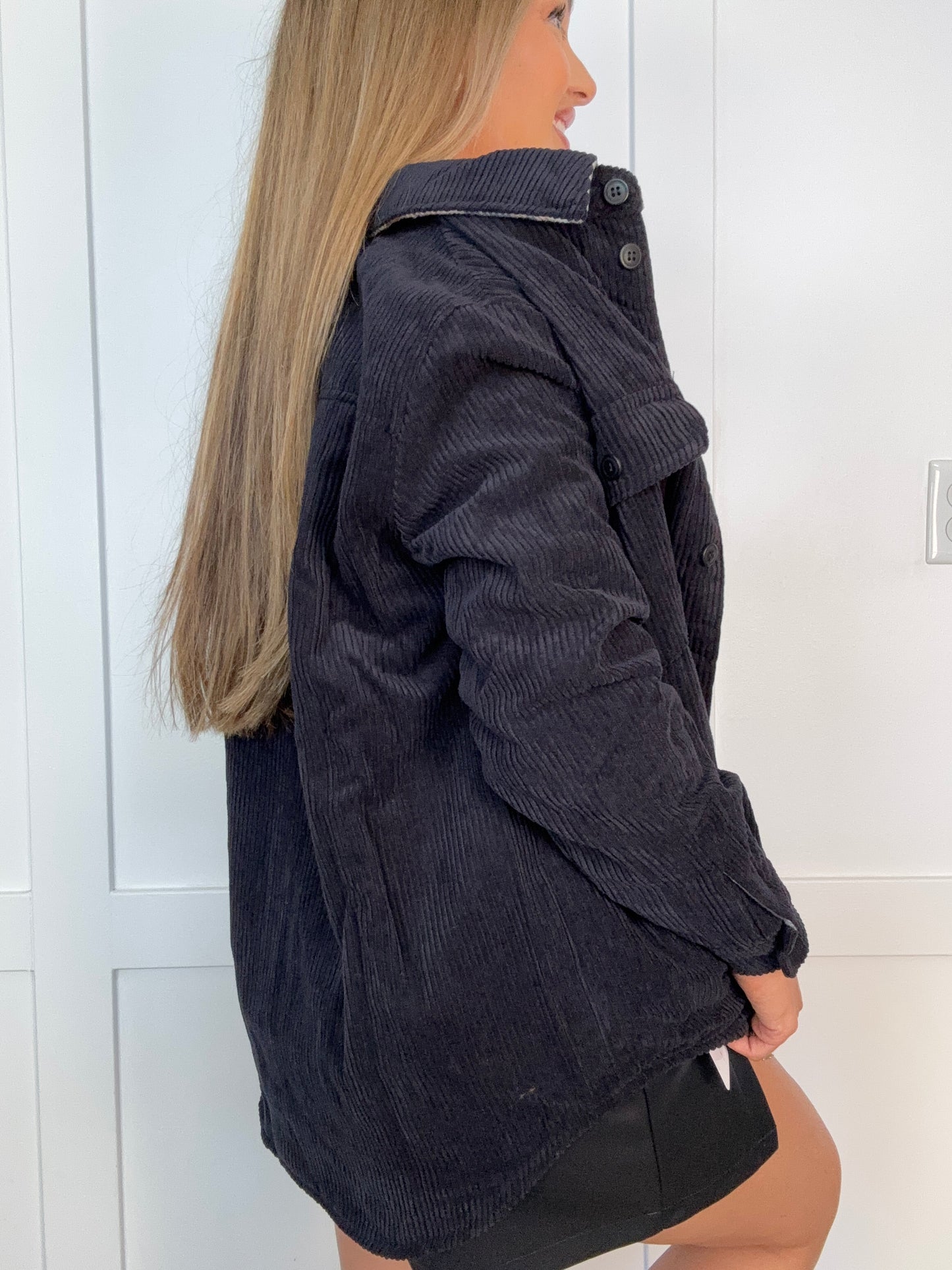 Buy our "Jaime Oversized Reversible Ribbed Corduroy Shacket" online – Willow Boutique Clothing. Shop stylish Jaime Oversized Reversible Ribbed Corduroy Shacket today.