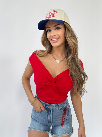 Jenna Twisted Off The Shoulder Top