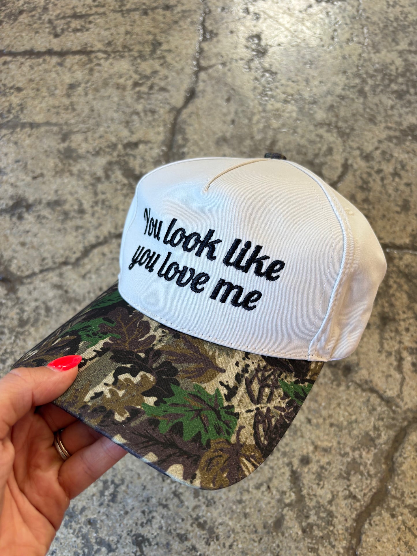 "You Look Like You Love Me" Two-Toned Canvas Cotton Cap