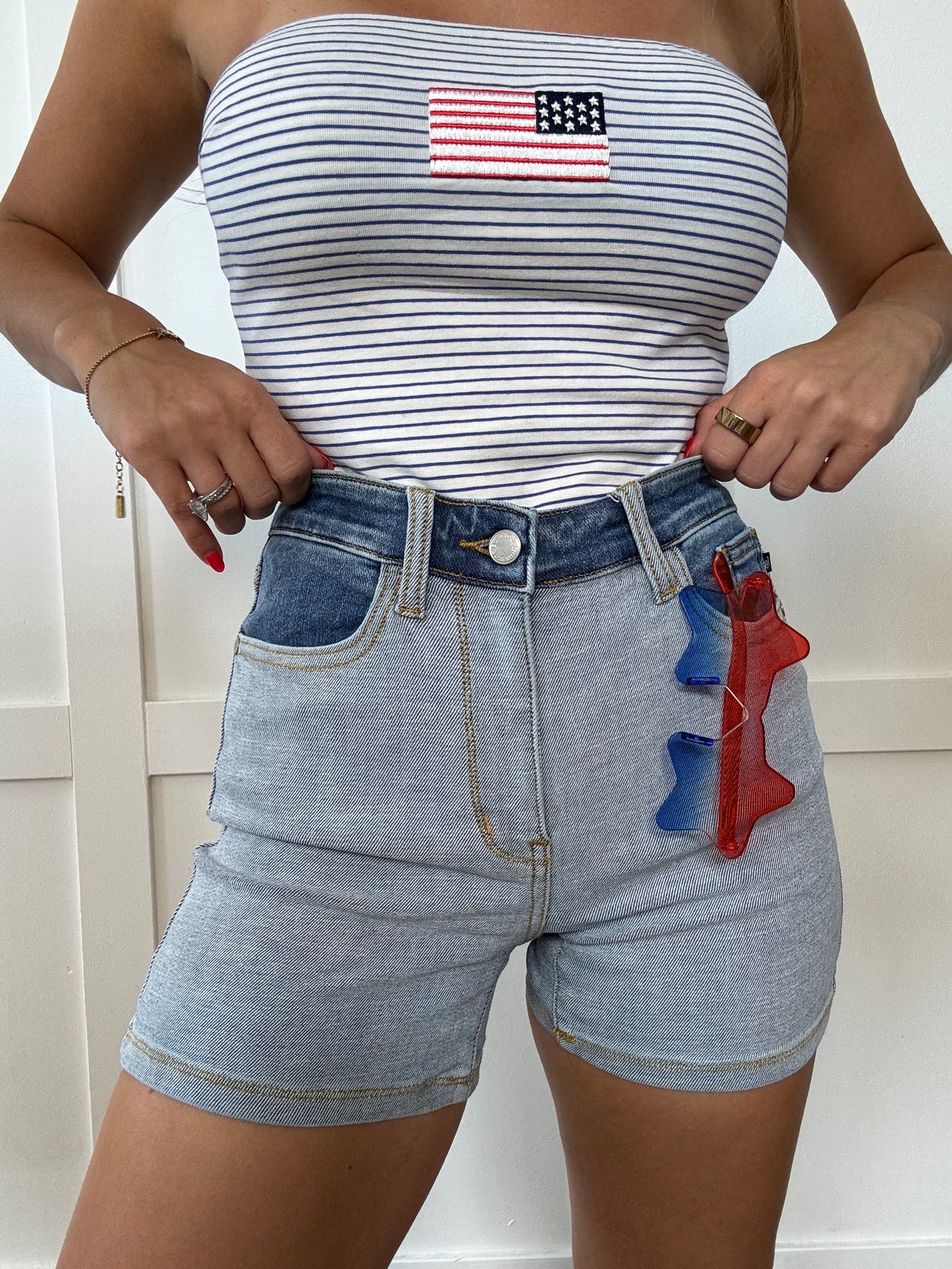 Born in the USA Judy Blue Denim Shorts