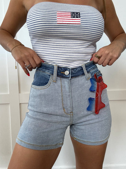 Born in the USA Judy Blue Denim Shorts