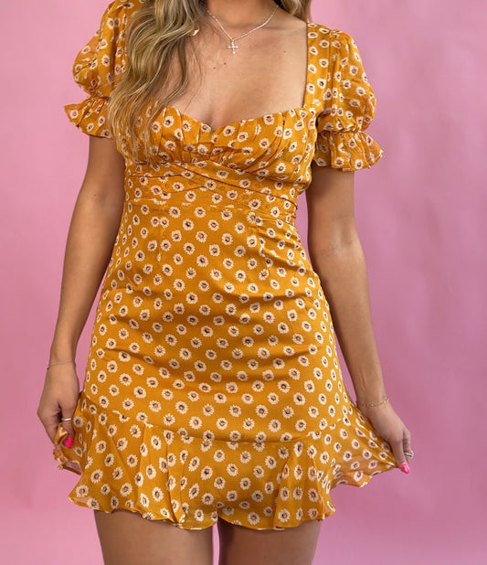 Just Because Floral Open Back Mini Dress