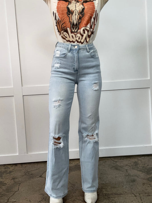 Amber 90s Vintage Boyfriend Jeans Light Wash