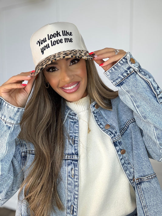 "You Look Like You Love Me" Two-Toned Canvas Cotton Cap