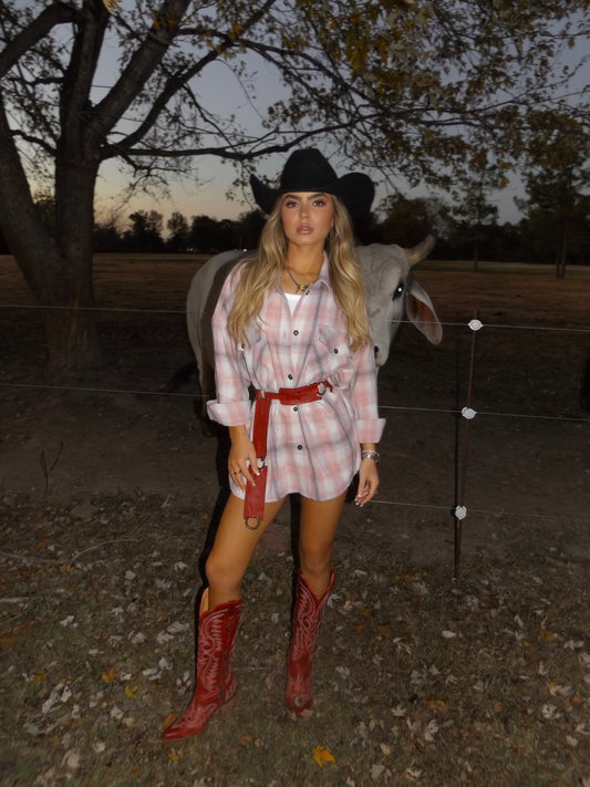 Laylie Plaid Flannel – Oversized Long Sleeve