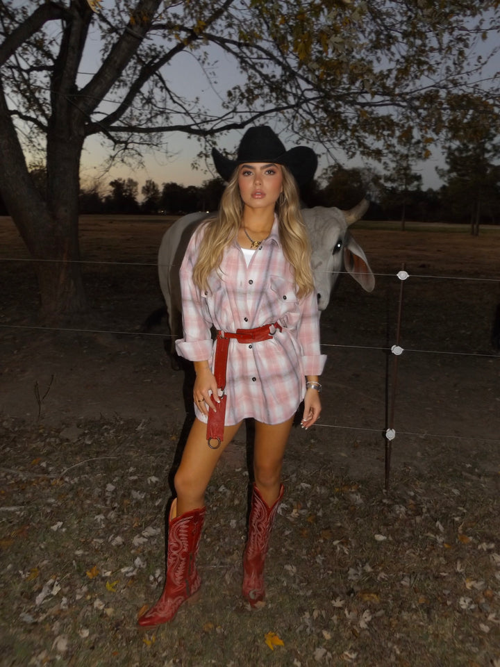 Laylie Plaid Flannel – Oversized Long Sleeve