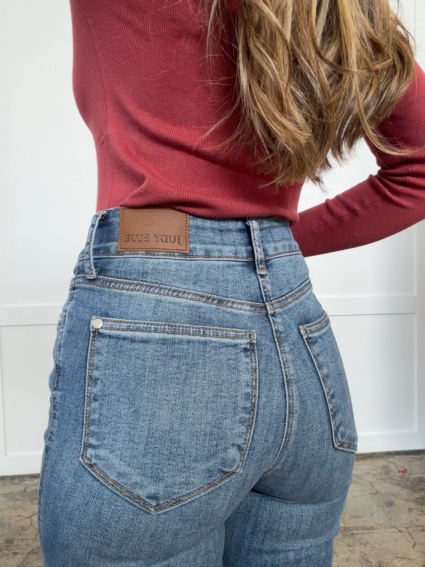 Aria Judy Blue Tummy Control Flare Jeans