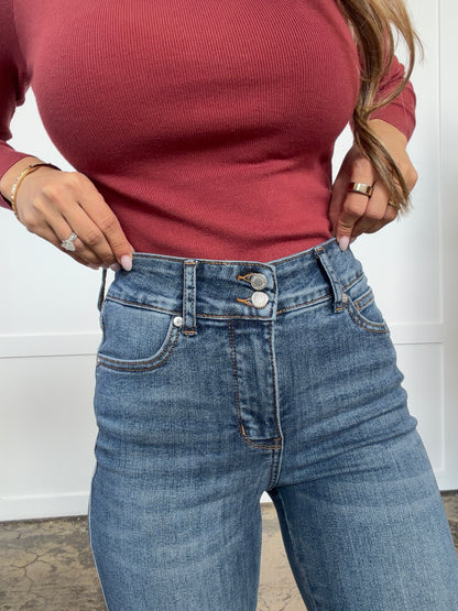 Aria Judy Blue Tummy Control Flare Jeans