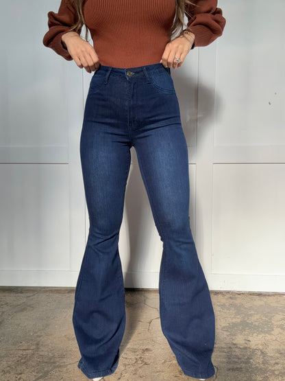 Fiona High Waisted Bell Bottom Flare Jeans - All Colors