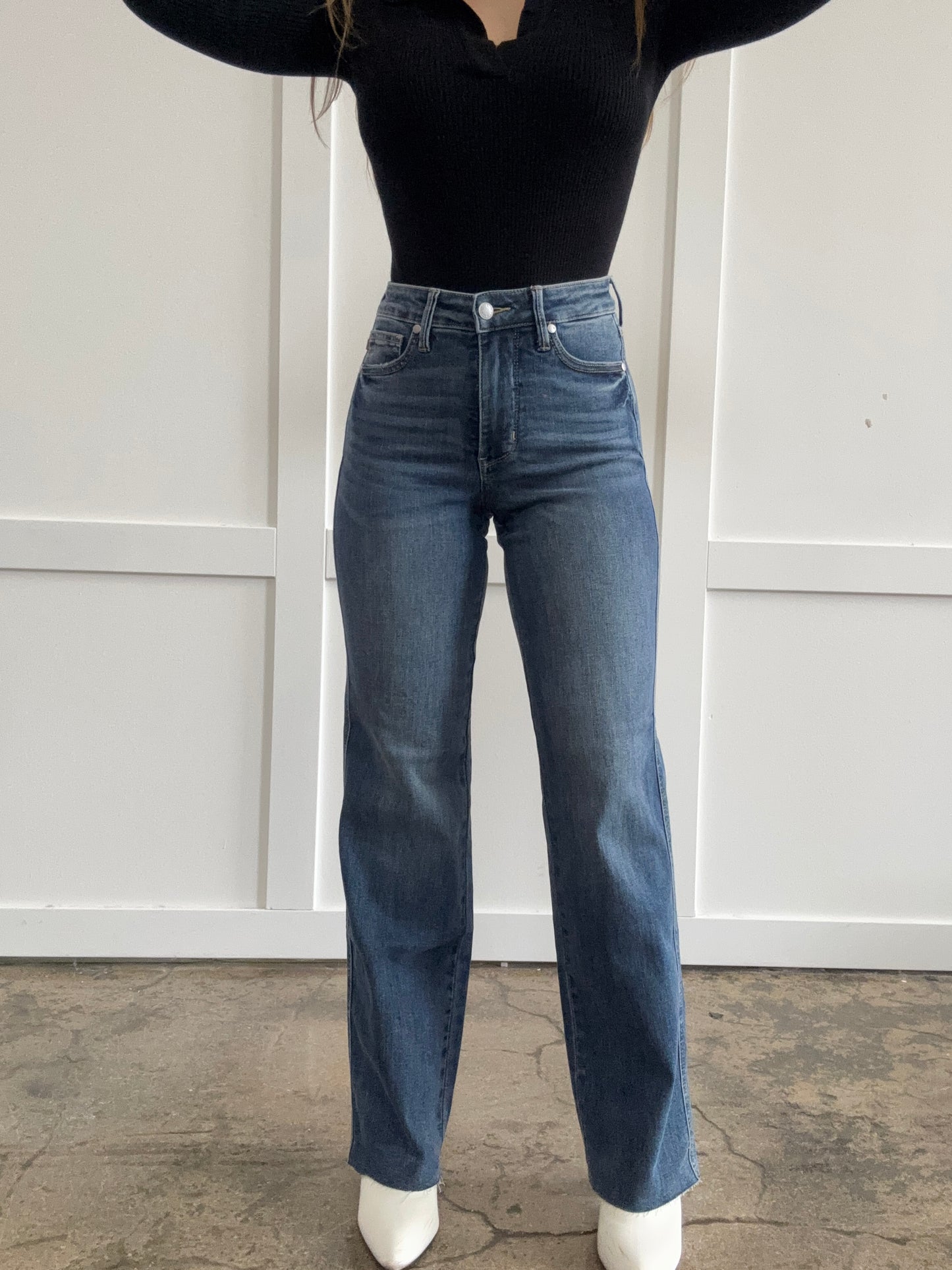 Kelsey Judy Blue Straight Leg Jeans