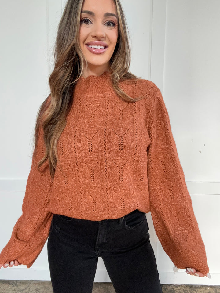 Sarah Scalloped Sweetness Textured Sweater