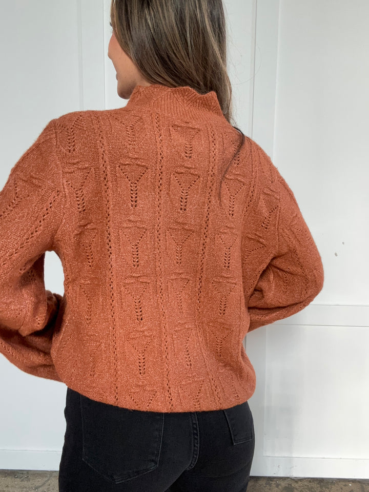 Sarah Scalloped Sweetness Textured Sweater