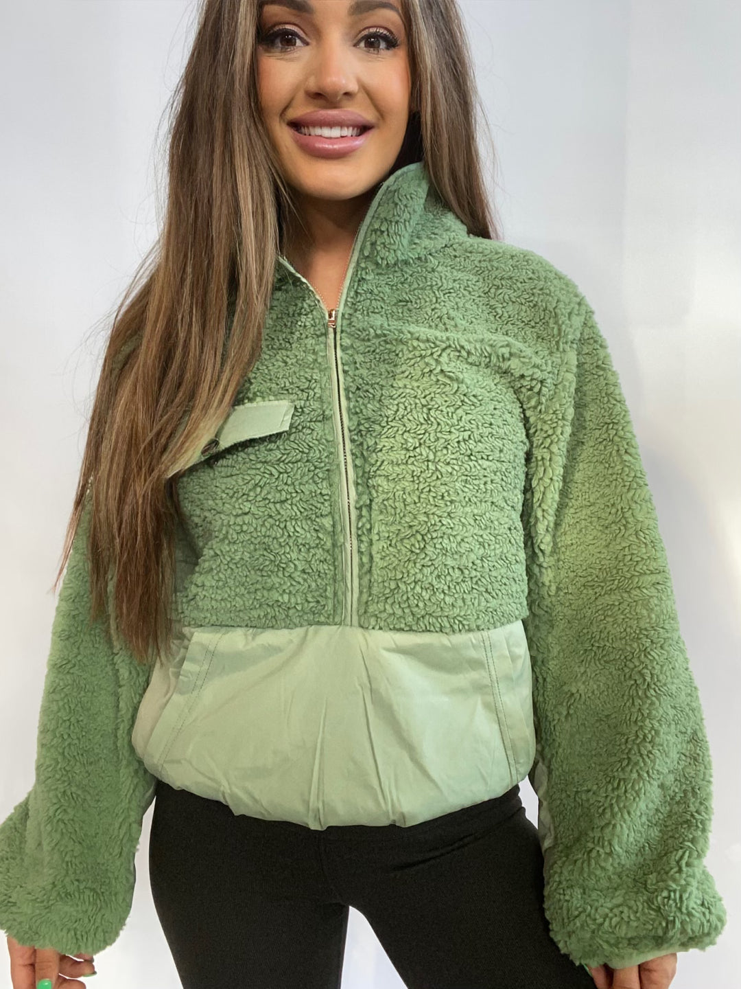 Crisp Morning Fleece Pullover - Green