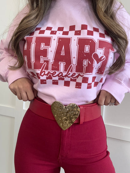 Be Mine Metal Heart Belt