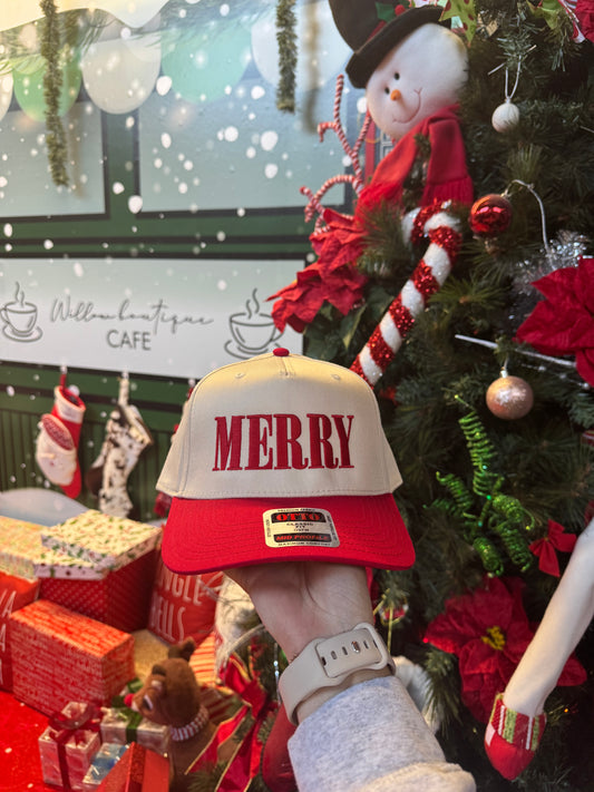 Shop MERRY Trucker Hat online at Willow Boutique – best boutique for women’s fashion.