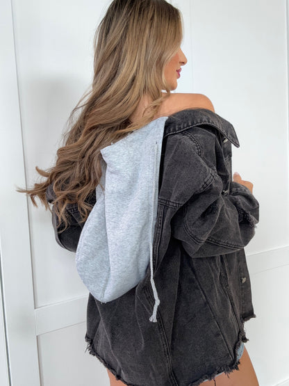 Buy our "PREORDER- Alanna Distressed Button Up Hooded Denim Jacket" online – Willow Boutique Clothing. Shop stylish PREORDER- Alanna Distressed Button Up Hooded Denim Jacket today.