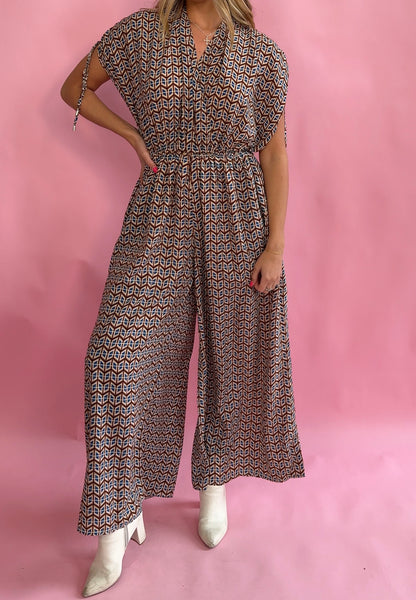 Reckless Love Patterned Jumpsuit