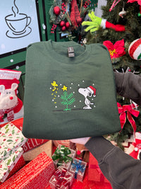 Embroidered Snoopy Holiday Hug Christmas Crewneck