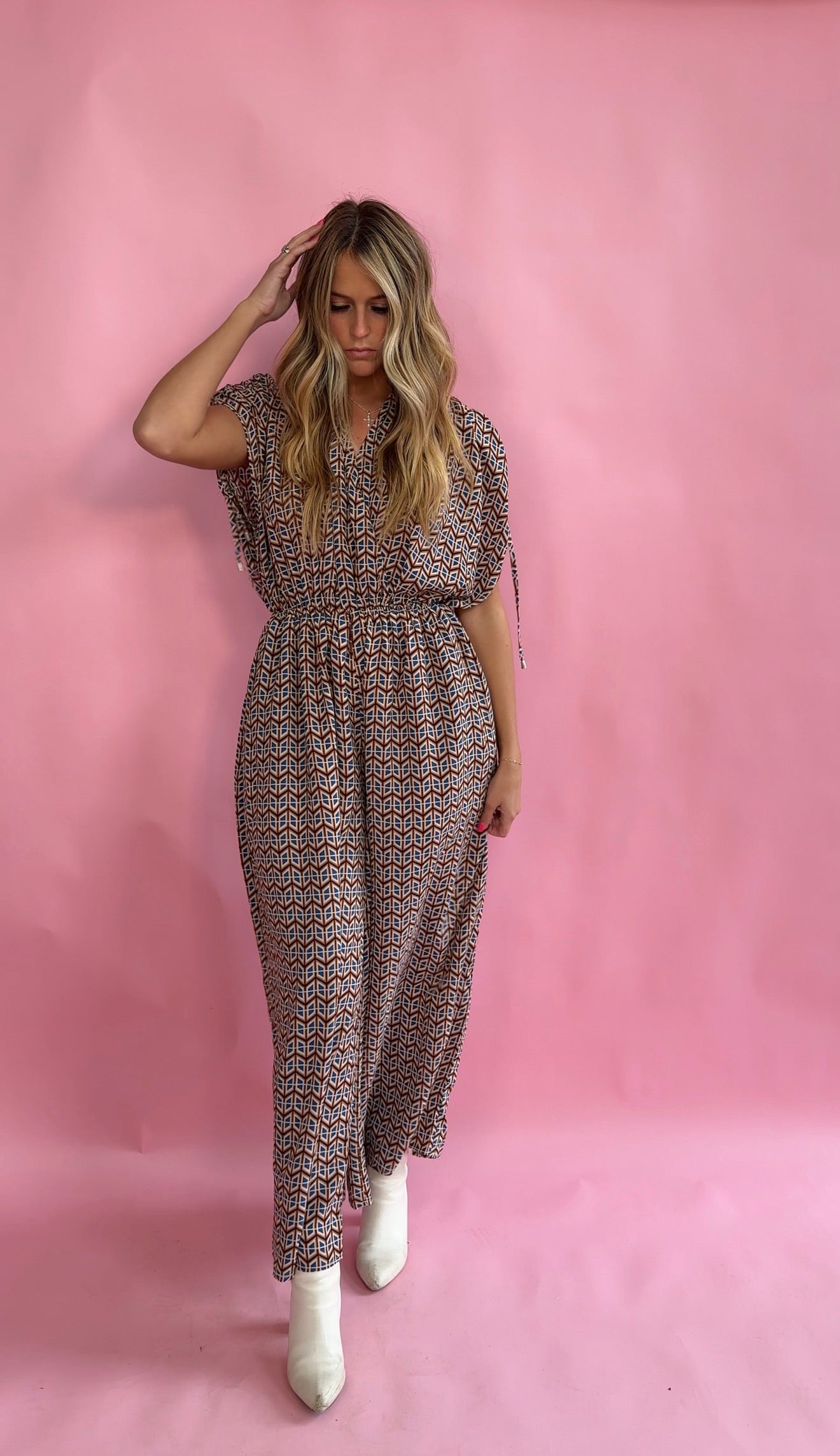 Reckless Love Patterned Jumpsuit