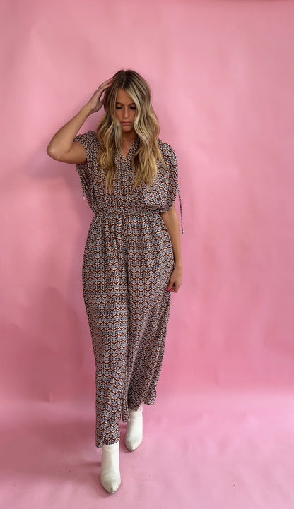 Reckless Love Patterned Jumpsuit