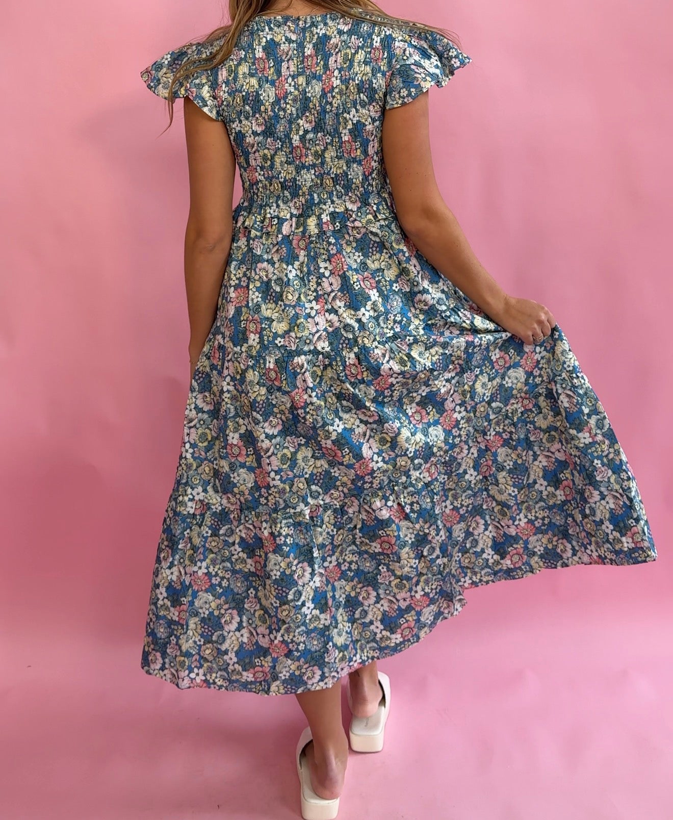 Blue Meadow Floral Maxi Dress