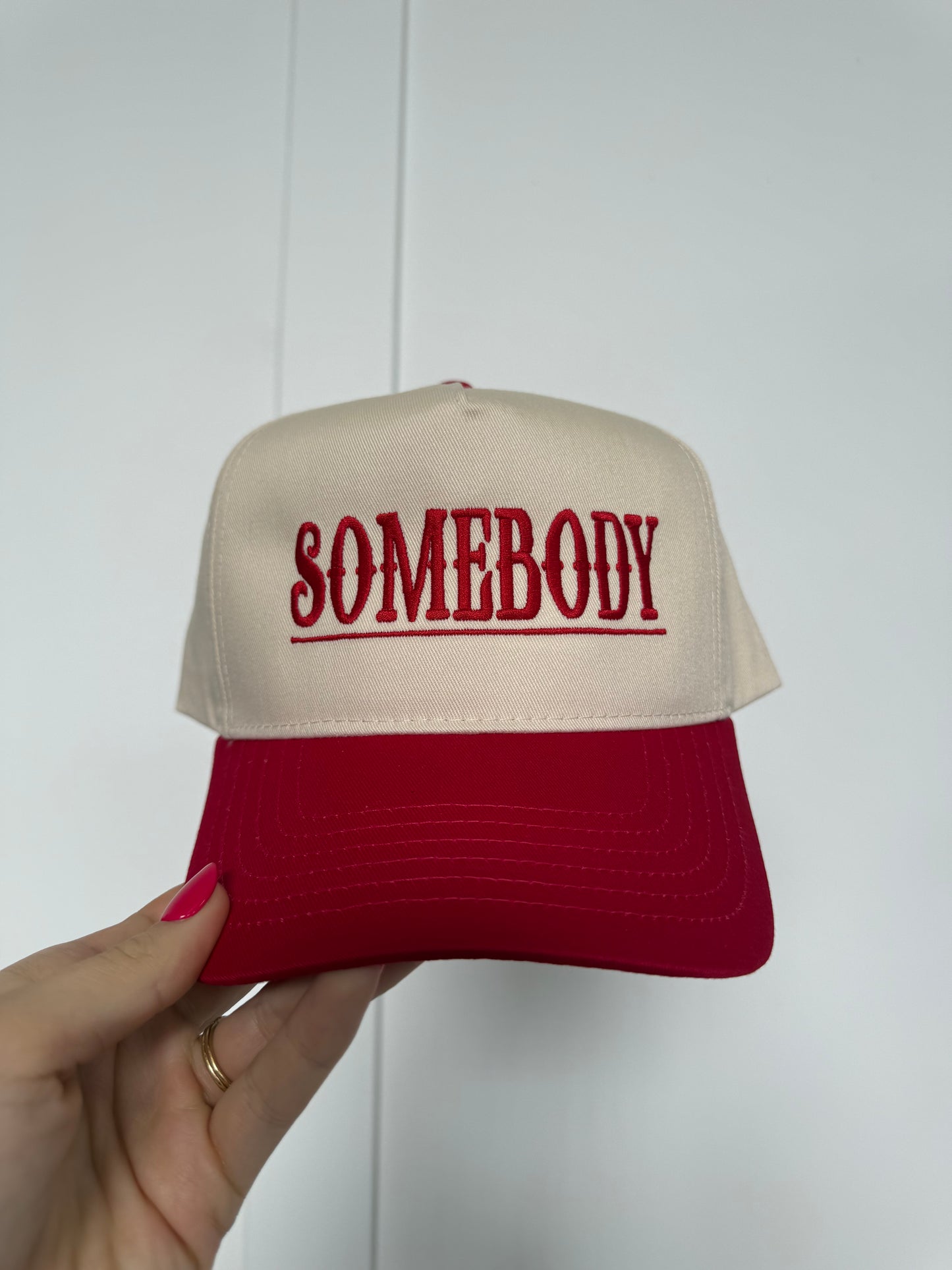 Somebody/Somebody's Problem Embroidered Trucker Hat