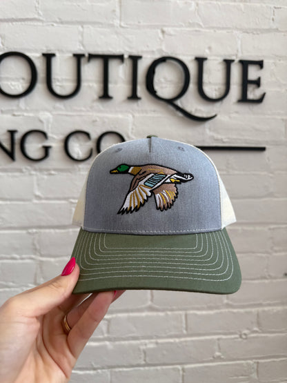 Flying Mallard Embroidered Trucker Hat