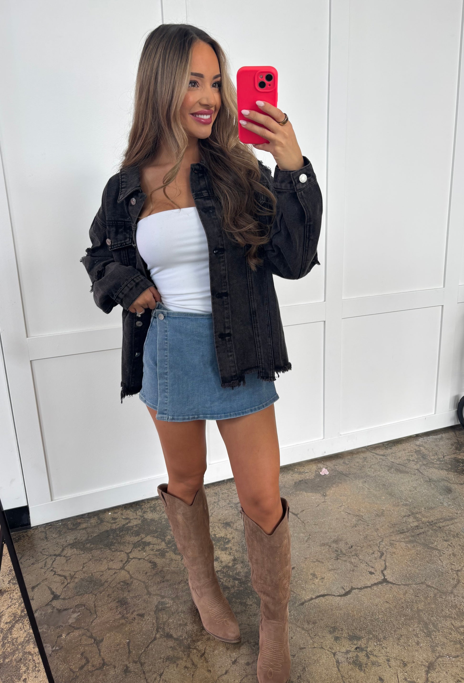 Buy our "PREORDER- Alanna Distressed Button Up Hooded Denim Jacket" online – Willow Boutique Clothing. Shop stylish PREORDER- Alanna Distressed Button Up Hooded Denim Jacket today.
