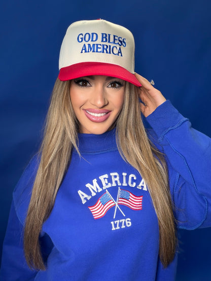 God Bless America Trucker Hat