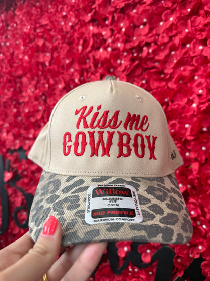 Kiss Me Cowboy Western Trucker Hat