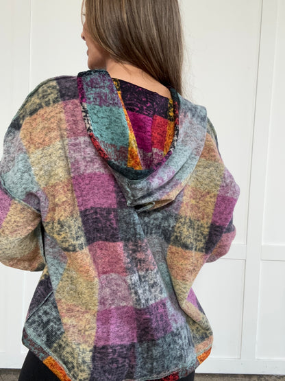 PREORDER: Colorful Connections Plaid Hoodie