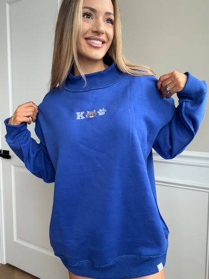 Tilly Wildcat Pride Embroidered Reversible Oversized Mockneck Crew