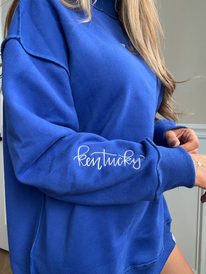 Tilly Wildcat Pride Embroidered Reversible Oversized Mockneck Crew