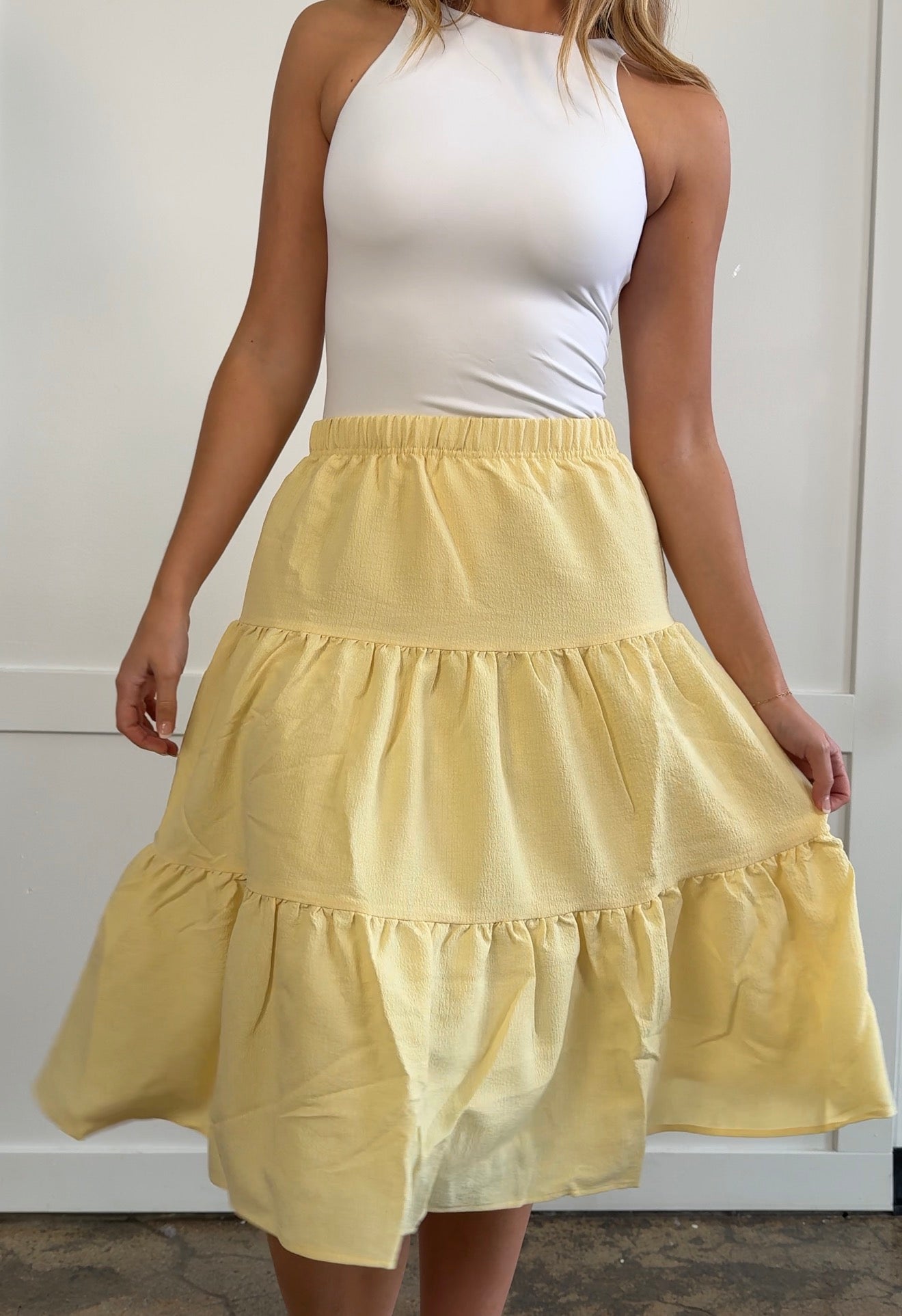 Holly Tiered Midi Skirt