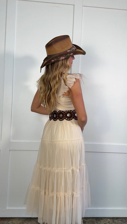 Everleigh Embroidered Floral Cowgirl Hat