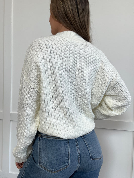 PREORDER: Annabelle Mock Neck Long Sleeve Sweater