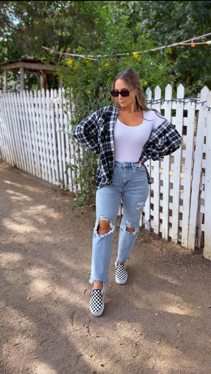 Celebration 90's Super High Rise Distressed Dad Jeans