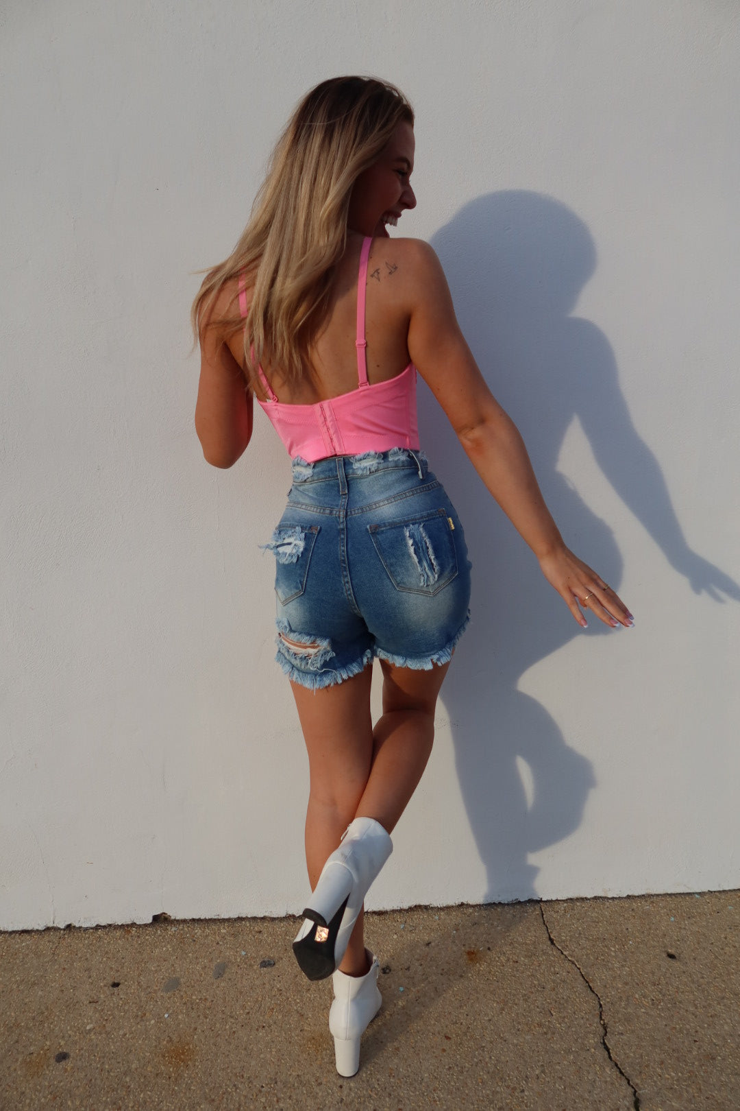 PREORDER: Breanne Distressed High Rise Shorts