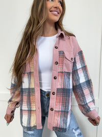 PREORDER: Brynlee Bliss Plaid Button Up Long Sleeve Shacket