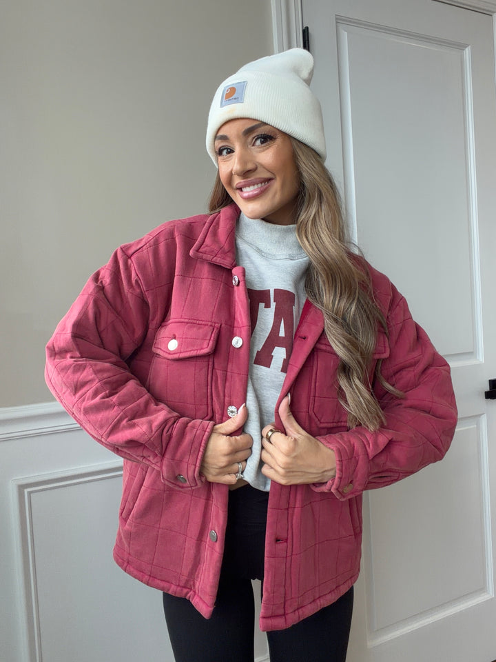 Iced Mocha Latte Long Sleeve Quilted Jacket