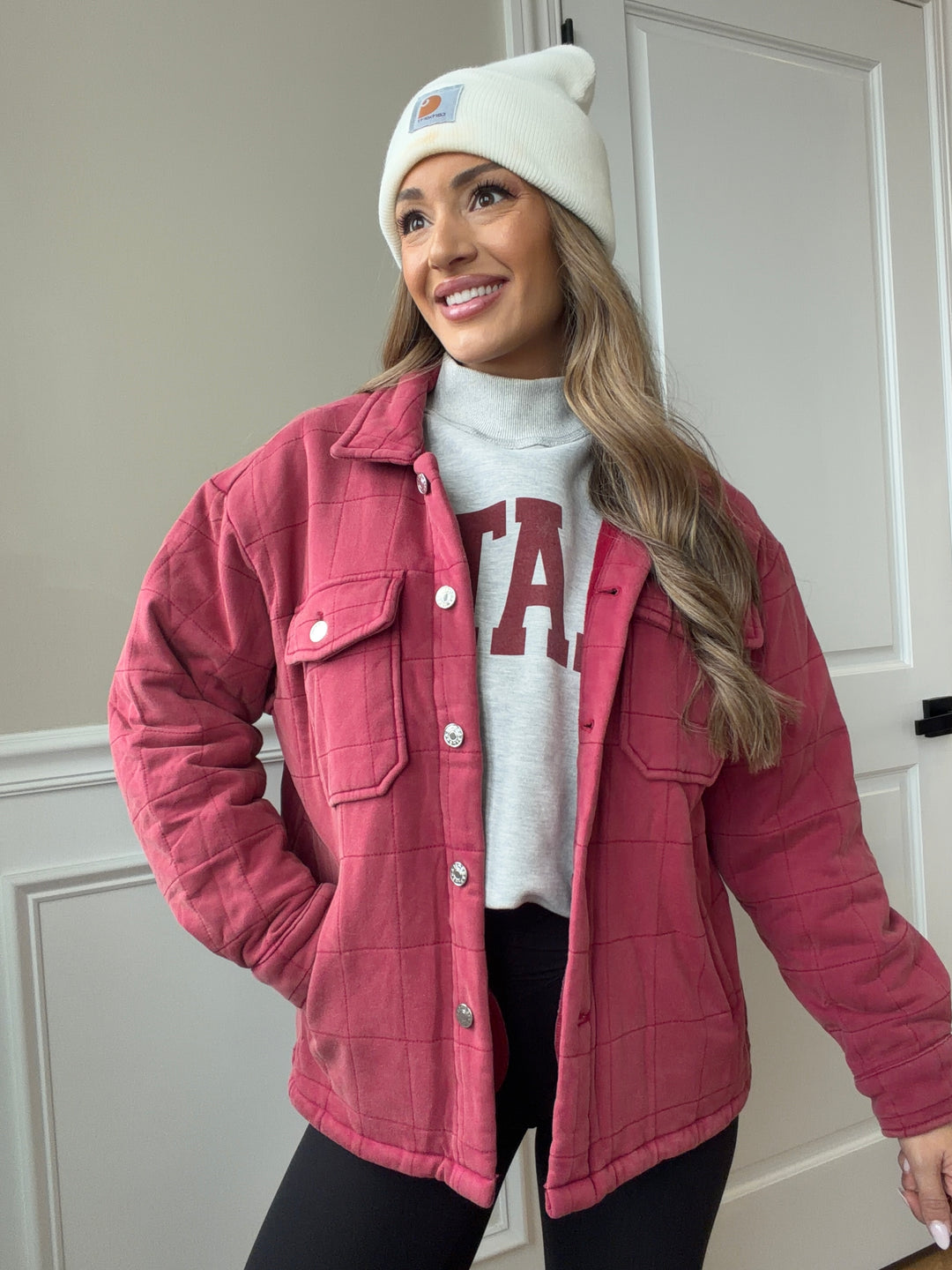 Iced Mocha Latte Long Sleeve Quilted Jacket