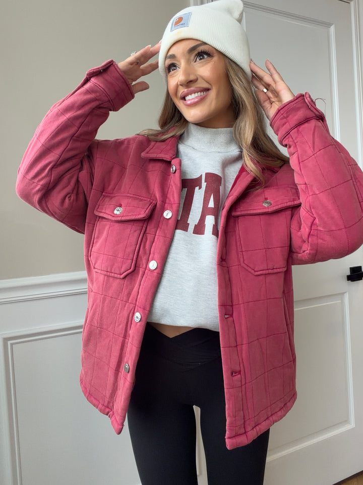 Iced Mocha Latte Long Sleeve Quilted Jacket