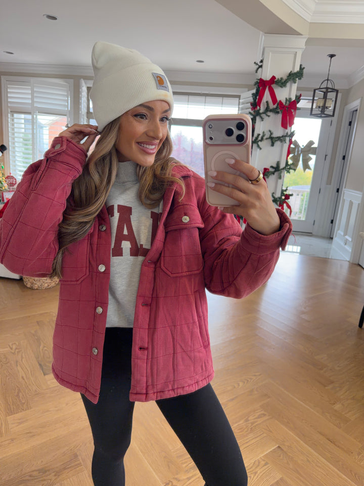 Iced Mocha Latte Long Sleeve Quilted Jacket